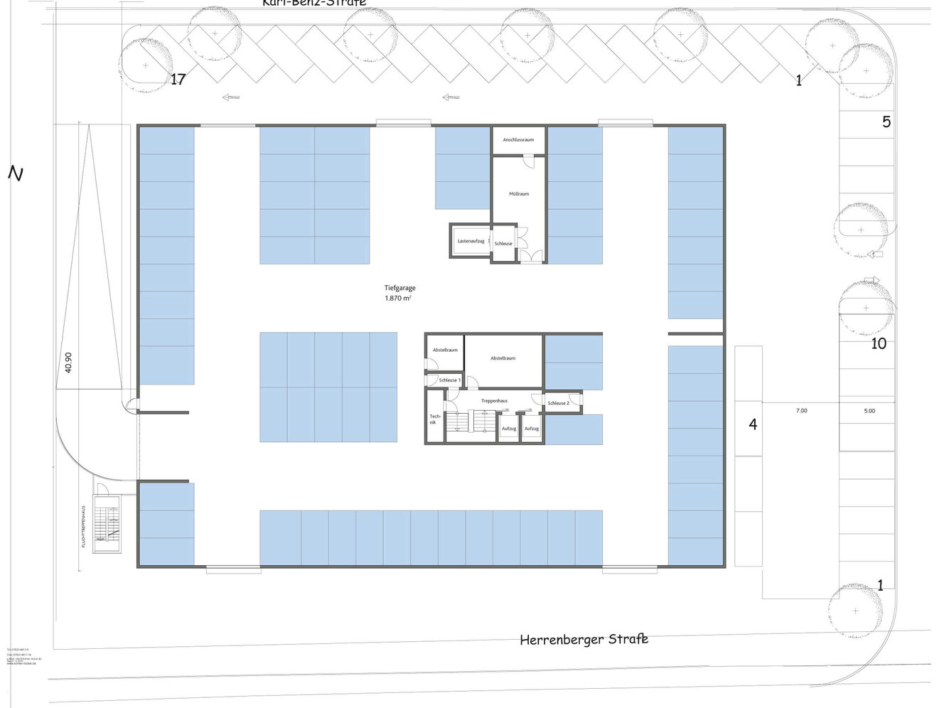 Grundriss Tiefgarage | CUBUS BB 